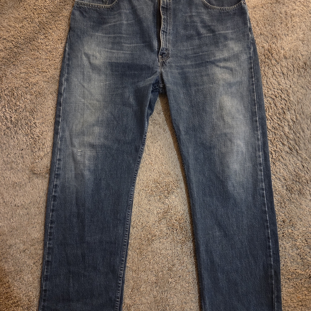 VINTAGE Levi's 505 Men's Jeans Black Bat Wing Tag 42x32